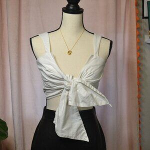 Mable Cream Tie-Front Tank Top
